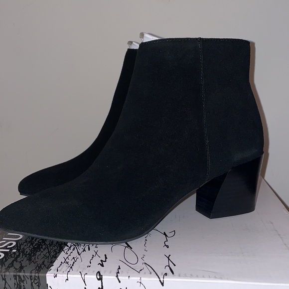 New Kensie Lyden Black Leather Suede Ankle… - Picture 3 of 8